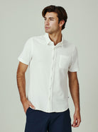 7 Diamonds: Bennet Short Sleeve Shirt - IVORY