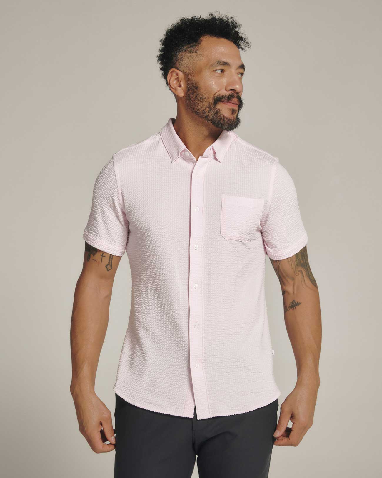 7 Diamonds: Bennet Short Sleeve Shirt - PINK