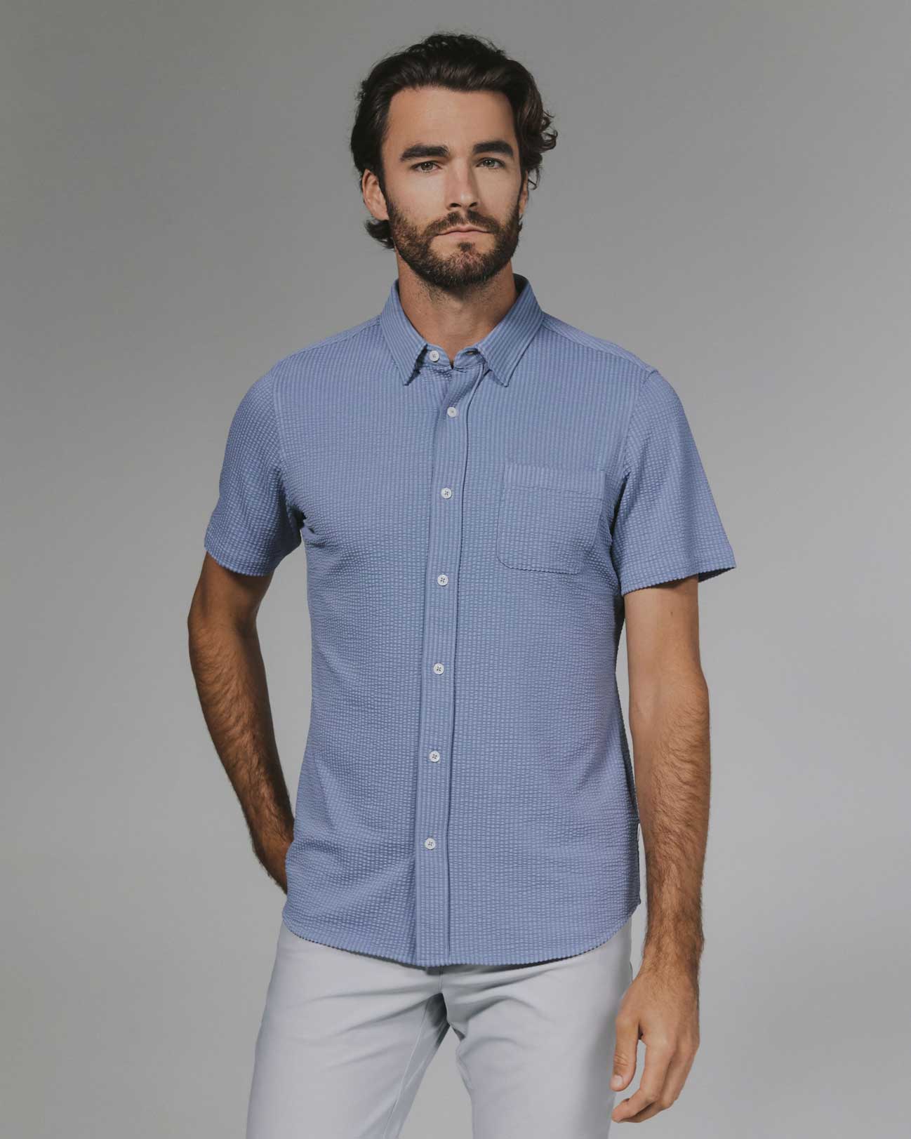 7 Diamonds: Bennet Short Sleeve Shirt - THDRCLD