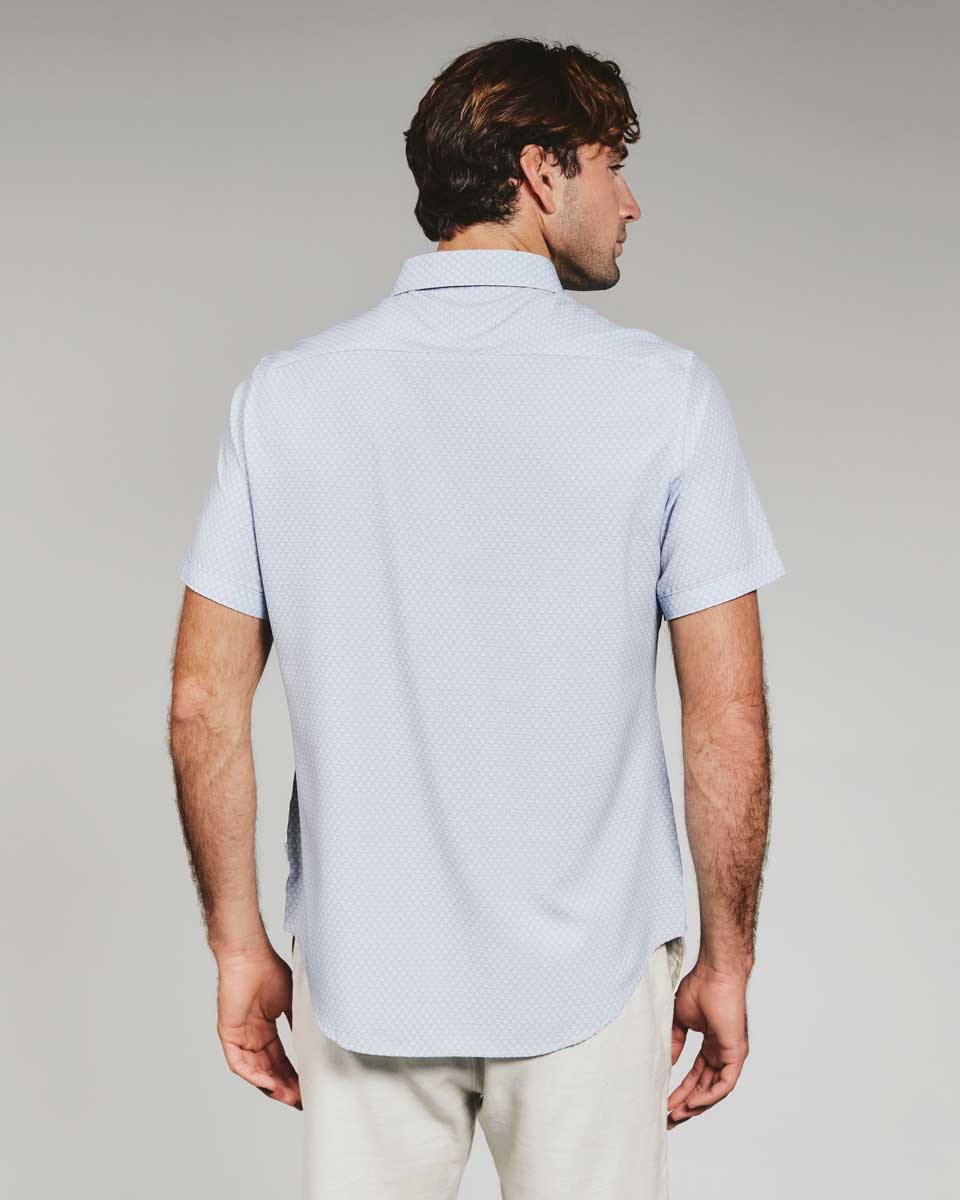 7 Diamonds: Bosworth Short Sleeve Shirt - LT.BLUE