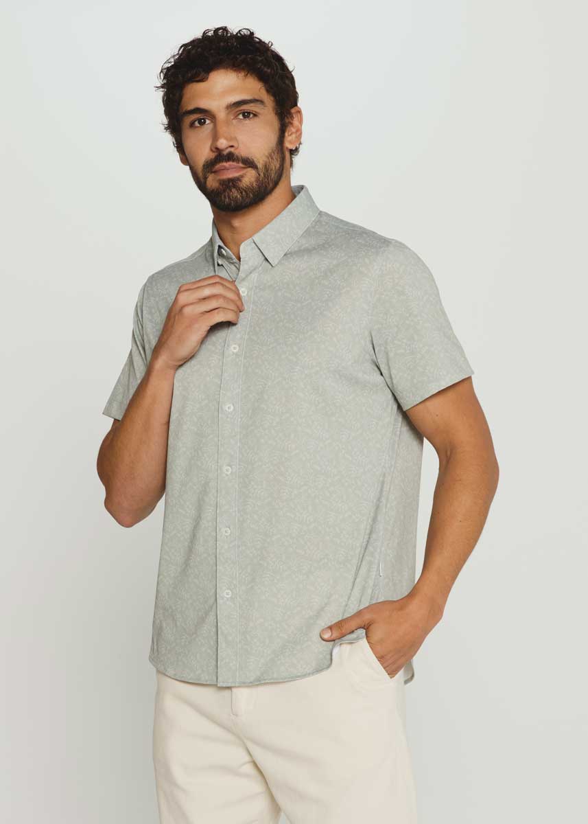 7 Diamonds: Eden Short Sleeve Shirt - PSTL GRN