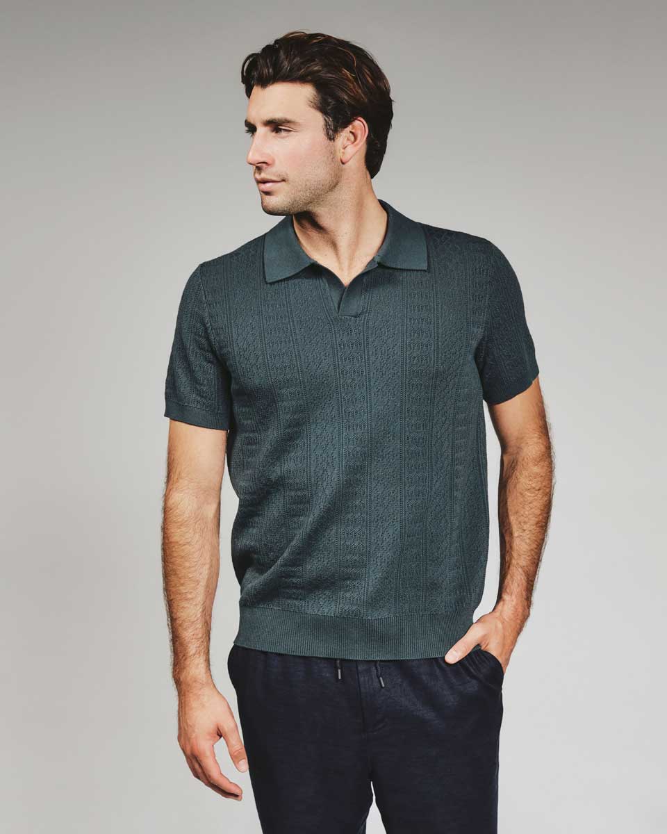 7 Diamonds: Gavin Sweater Polo - PETRLNVY