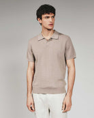 7 Diamonds: Gavin Sweater Polo - TAUPE
