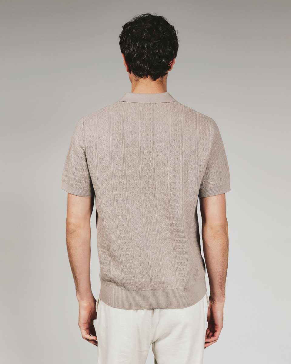 7 Diamonds: Gavin Sweater Polo - TAUPE