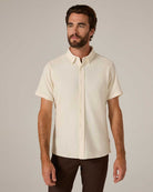 7 Diamonds: Levine Short Sleeve Shirt - BIEGE