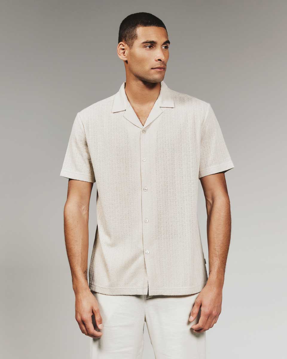 7 Diamonds: Thierry Camp Shirt - LT.TAUPE