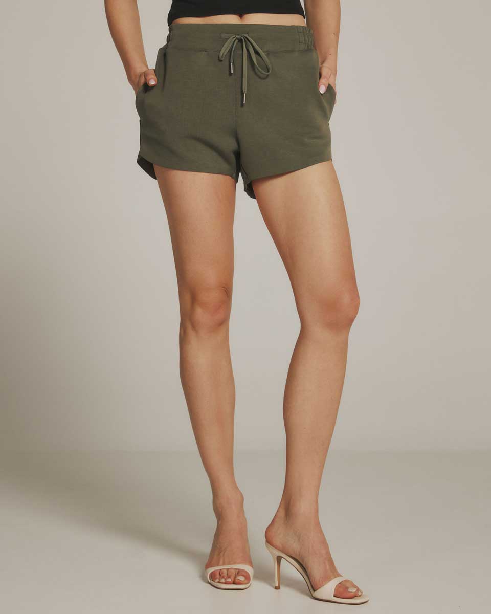 7 Diamonds: Women's Rev 3" Shorts - OLIVE