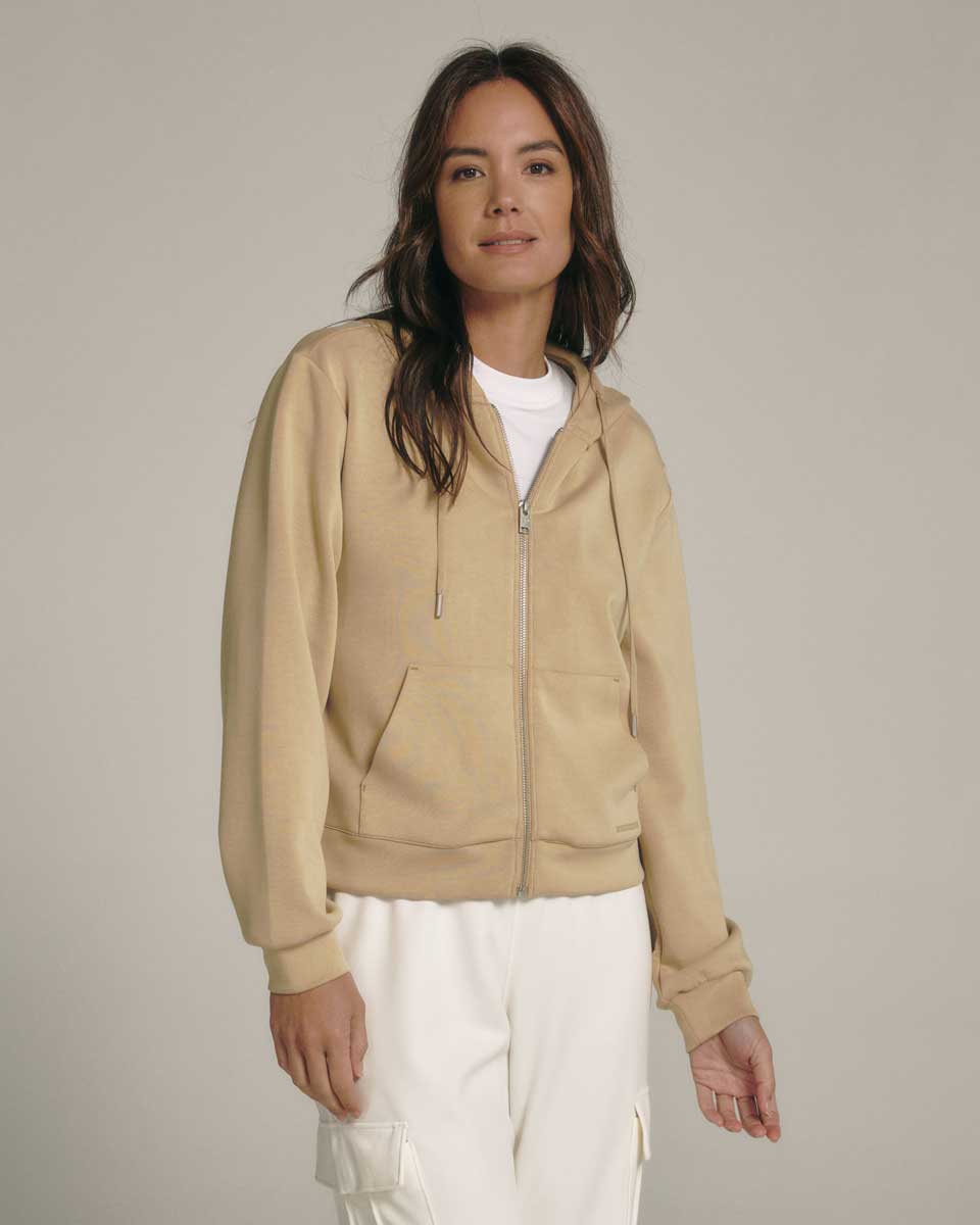 7 Diamonds: Women's Rev Full Zip Hoodie - CAMEL