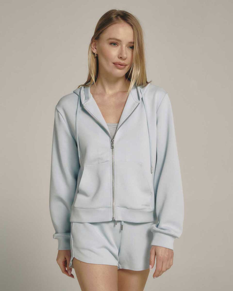 7 Diamonds: Women's Rev Full Zip Hoodie - ICE BLUE