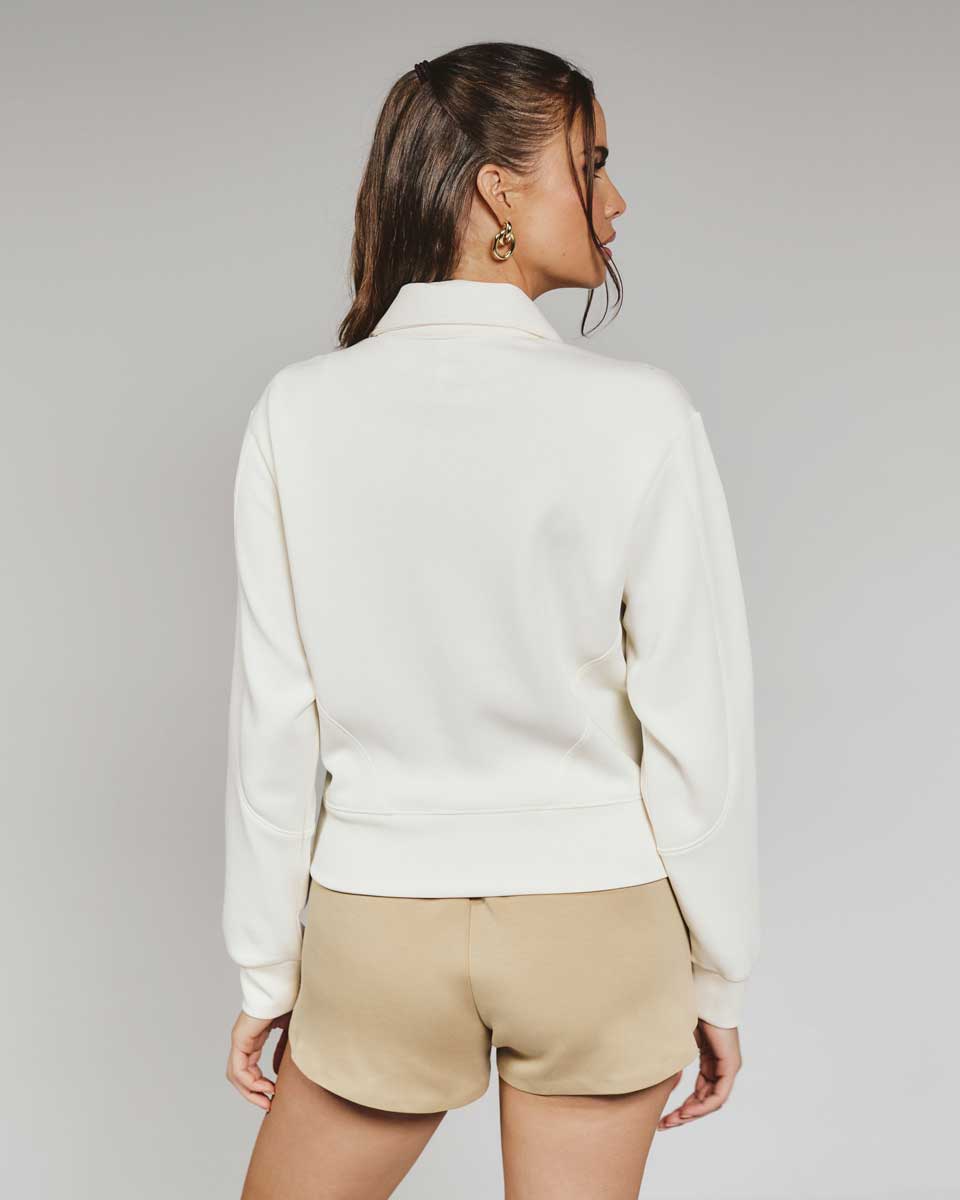 7 Diamonds: Wonen's Rev Polo Pullover - CREAM