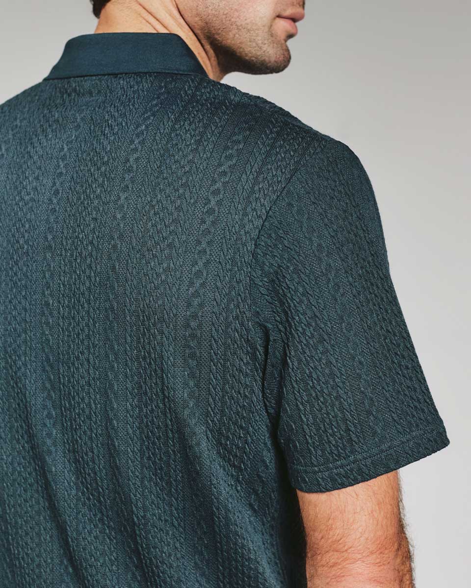 7 Diamonds: Zayne Sweater Polo - PTROLNVY