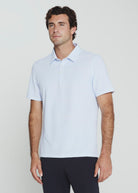 7Diamonds: Alden Seersucker Stretch Polo - LT.BLUE