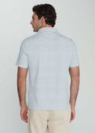 7Diamonds: Alden Seersucker Stretch Polo - MISTBLUE