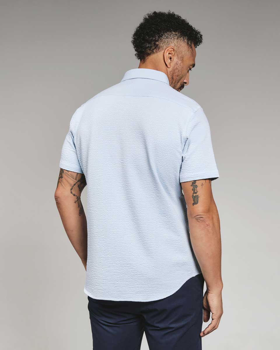 7Diamonds: Bennet Short Sleeve Shirt - ICE BLUE