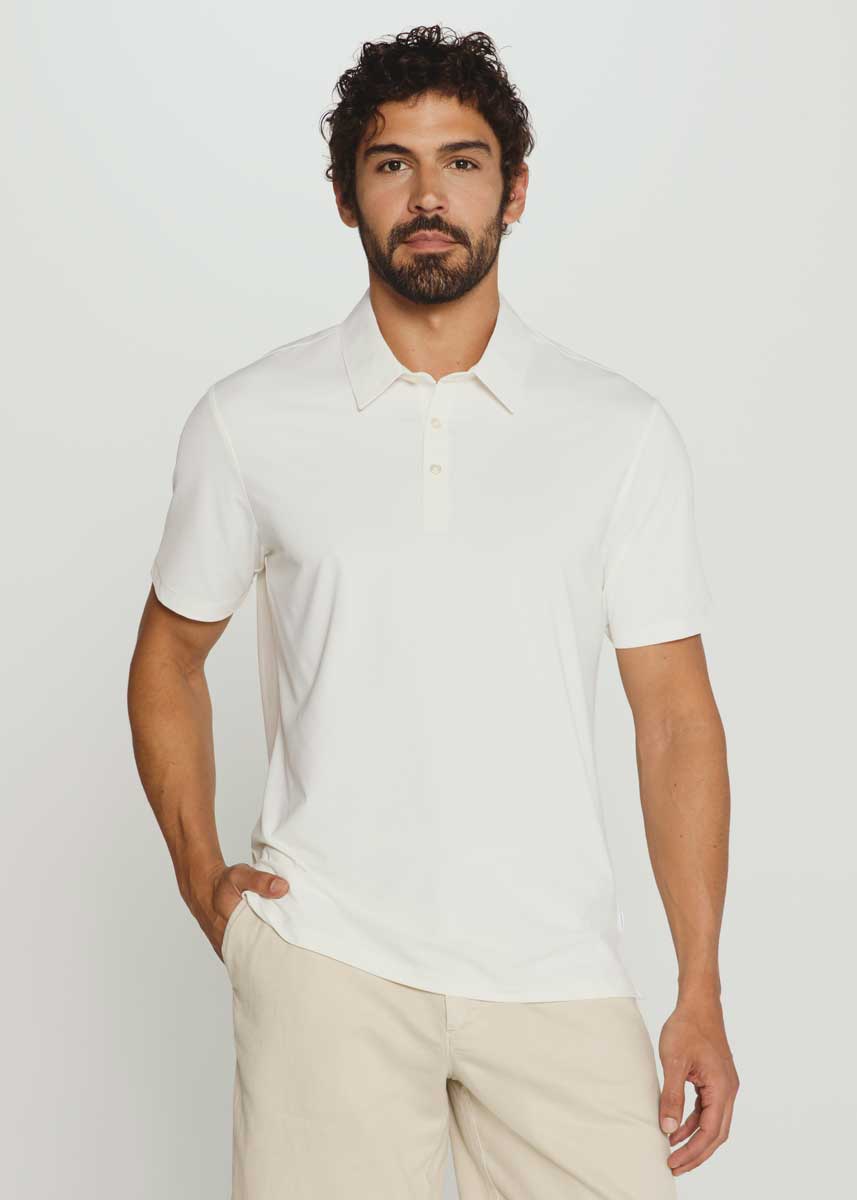 7Diamonds: Dawn Patrol Polo Shirt - IVORY