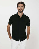 7Diamonds Napoli Short Sleeve Shirt in Black