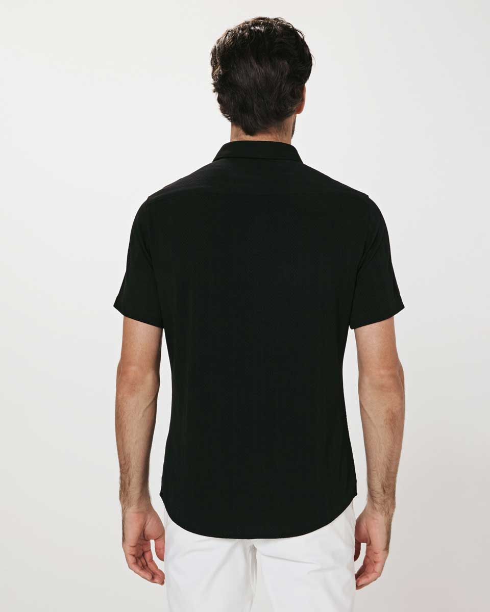 7Diamonds Napoli Short Sleeve Shirt in Black, alternate view