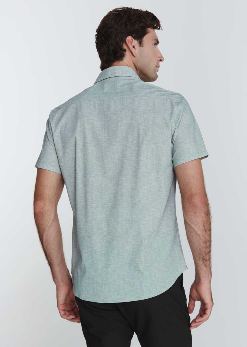 7Diamonds Sayer Short Sleeve Shirt in Sage, alternate view