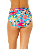 Anne Cole: Amalfi Floral Shirred High Waist Bikini Bottom