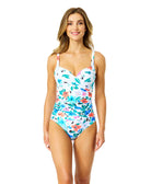 Anne Cole: One Piece Fiore Drape Front Mio