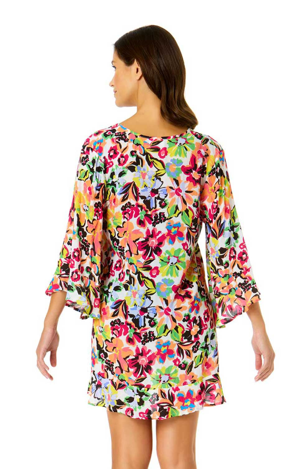 Anne Cole: Sun Blossom Flounce Tunic Cover Up