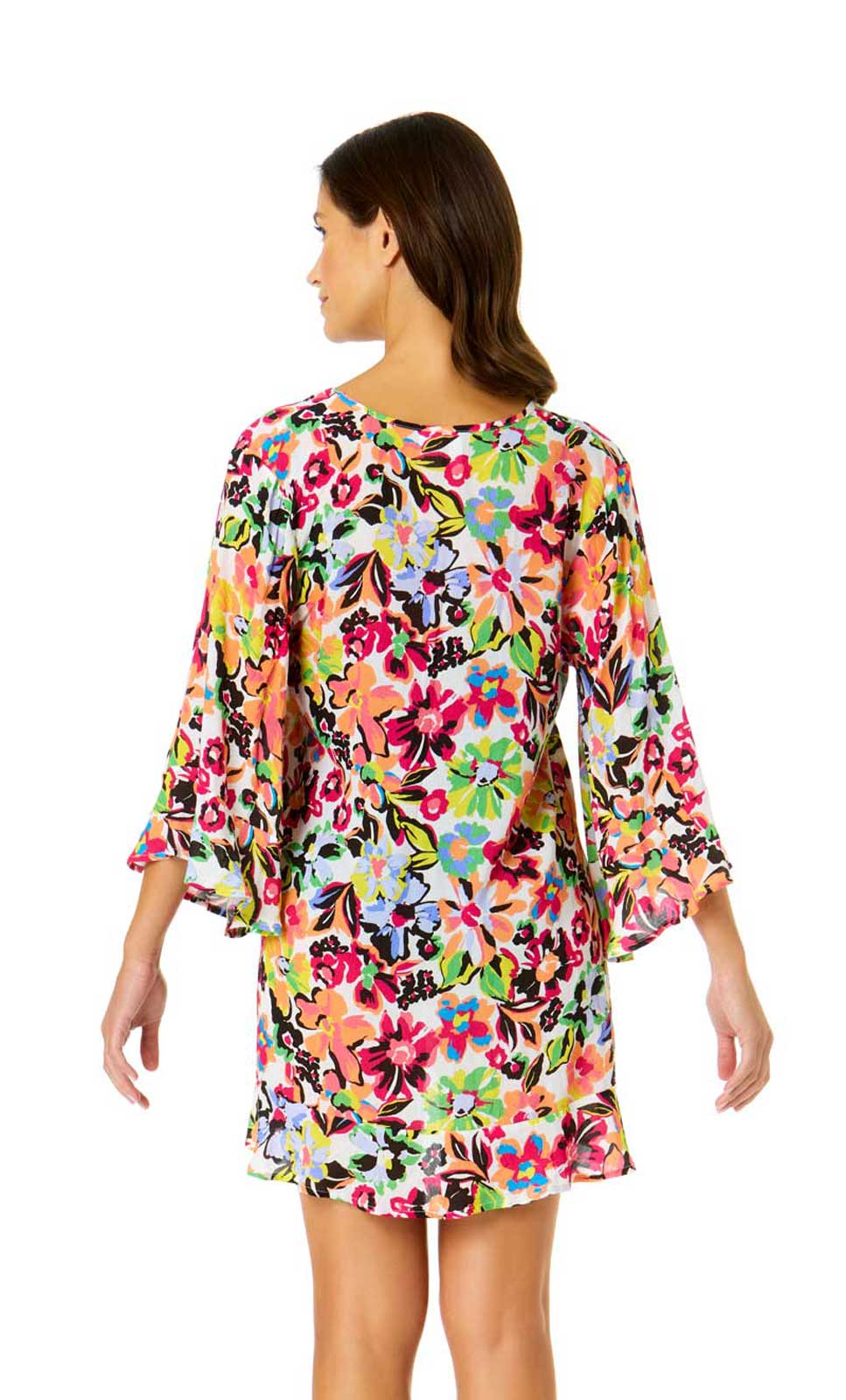 Anne Cole: Sun Blossom Flounce Tunic Cover Up