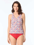 Beach House: Bella Flora Pique Nina Racerback Tankini Top