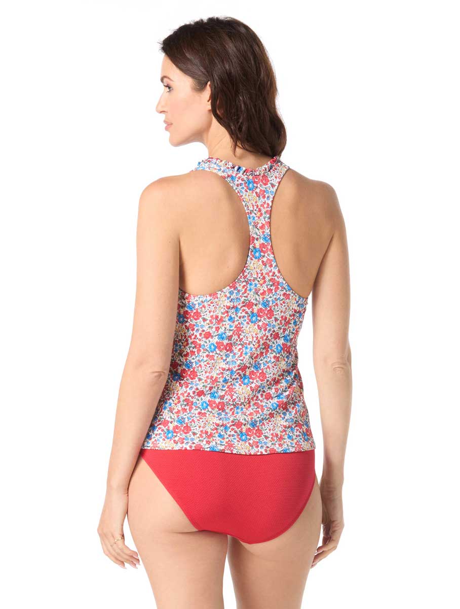 Beach House: Bella Flora Pique Nina Racerback Tankini Top