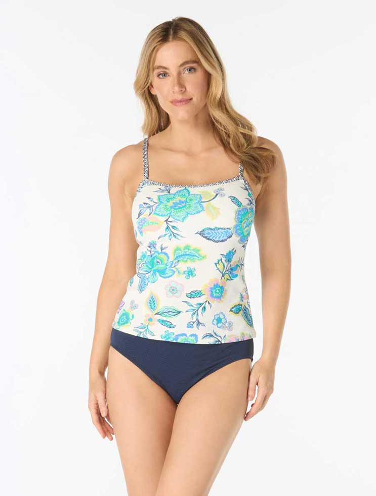 Beach House: Diamond Meadows Lexi Textured Tankini Top