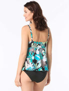 Beach House: Eclectic Bloom Willow Pique Twist Underwire Tankini Top