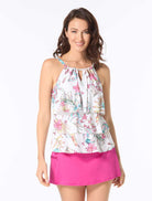 Beach House: Endless Summer Jaclyn High Neck Tiered Tankini Top