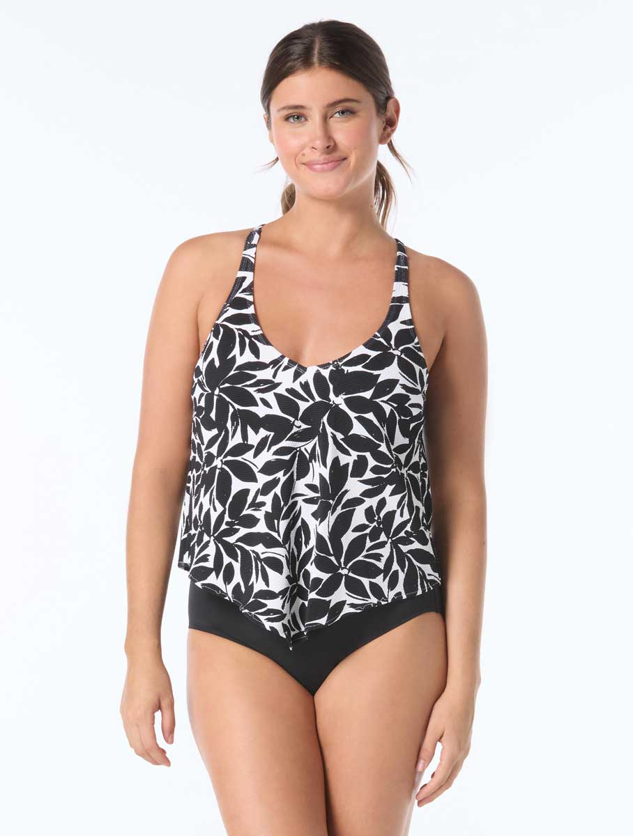Beach House; Key West Nikki Pique Texture Scarf Tankini Top