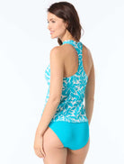Beach House: Key West Nina Ruffled Trim Pique Texture Racerback Tankini Top