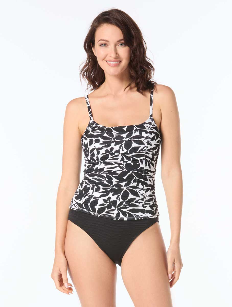 Beach House: Key West Sadie Pique Texture Ruched Underwire Tankini Top