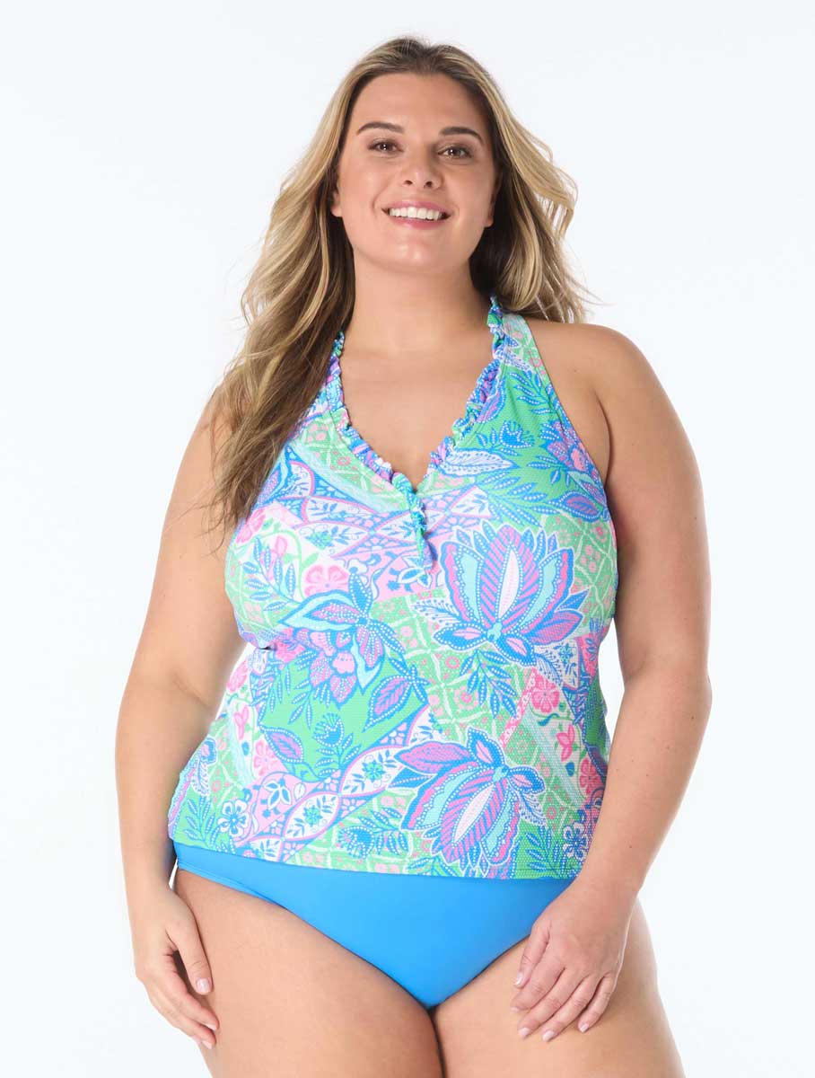 Dress Off The Shoulder Tankini Plus Size Ruffle Tankini Top Plus