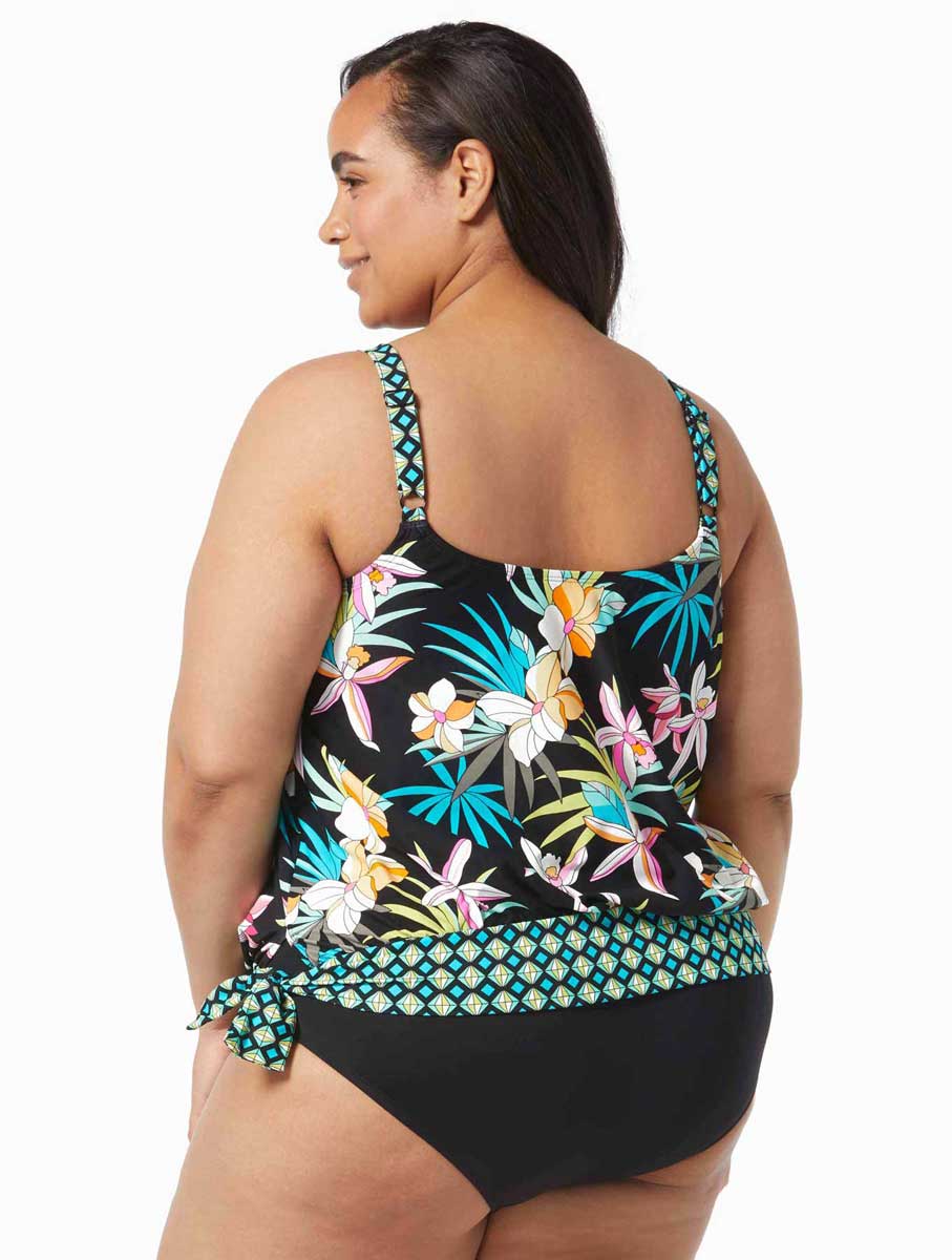 Maxine Women's Plus Size Tropic Paradise Swim Romper at