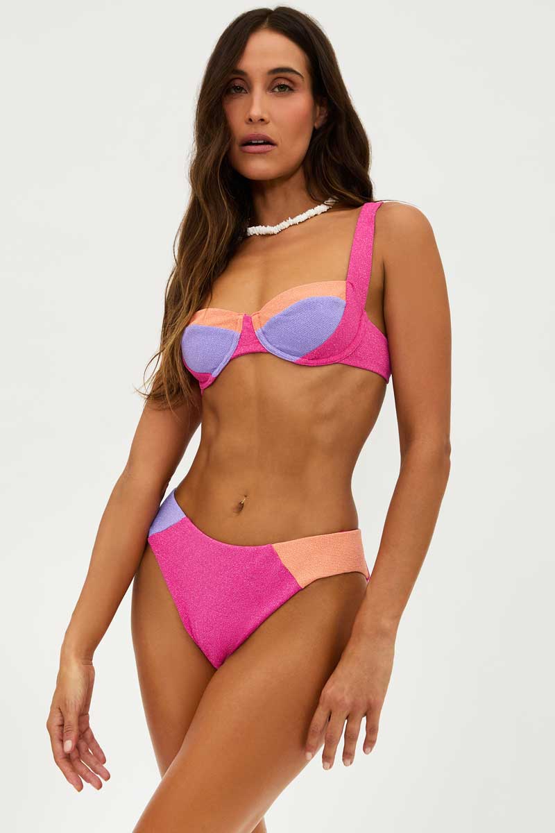 Beach Riot: Coral Bay Kimora Colorblock Scrunch Bikini Bottom