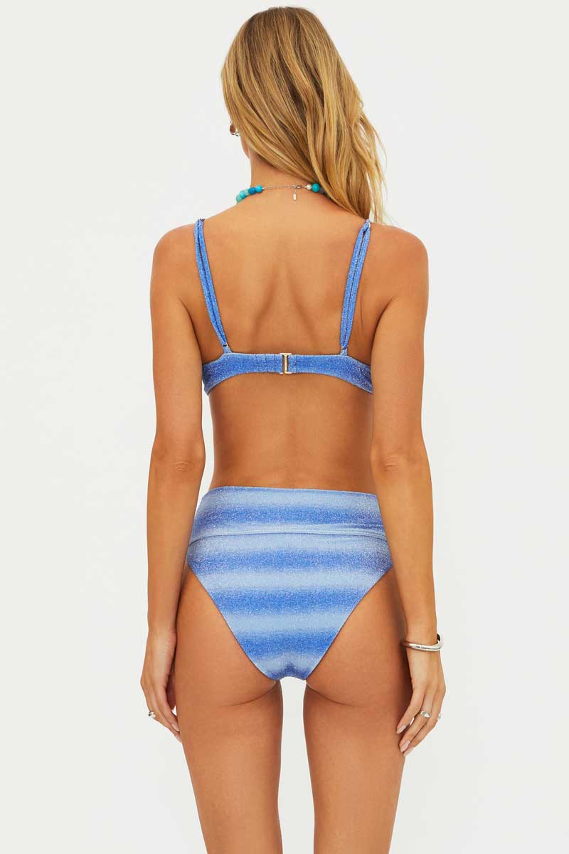 Beach Riot: Sapphire Sea Shine High Waist Bikini Bottom