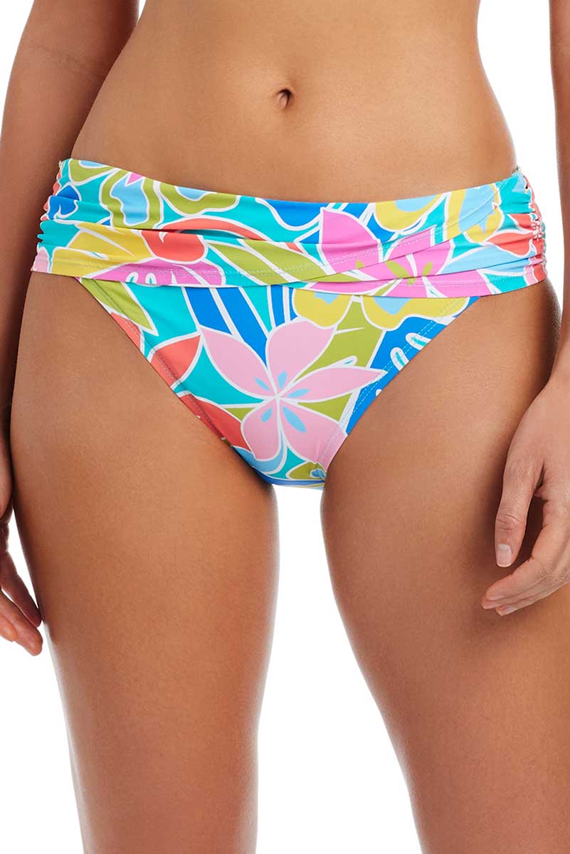 Bleu: Barcelona Bloom Sarong Hipster Bikini Bottom