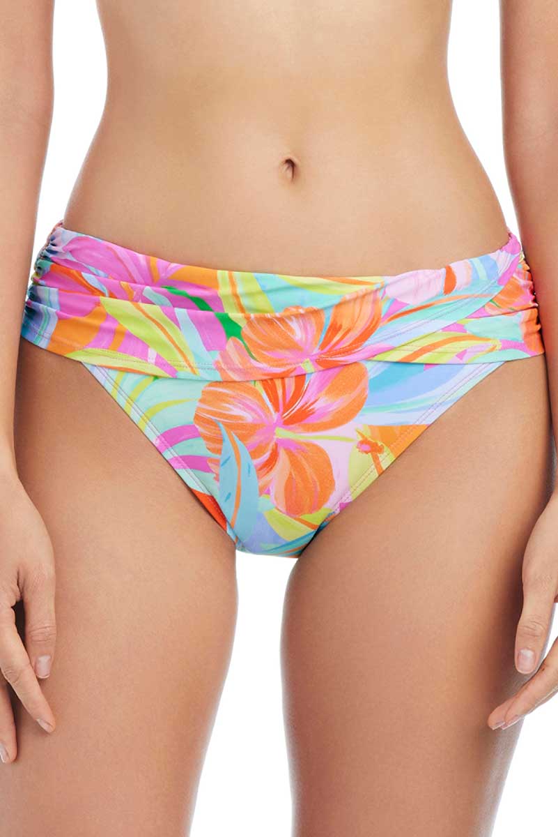 Bleu: Bellissimo Botanica Sarong Hipster Bikini Bottom