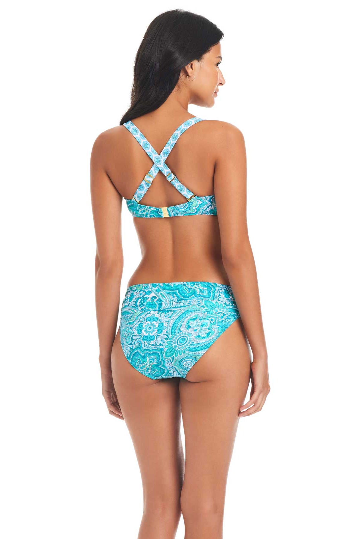 Bleu: Coastal Cool Over The Shoulders D-Cup Bikini Top