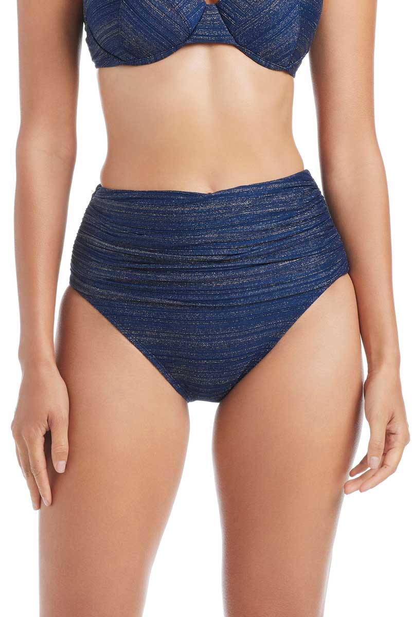 Bleu: Golden Hour Solid High Waist Bikini Bottom