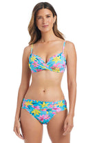 Bleu: Lush Life Tie Front D-DD Cup Bikini Top