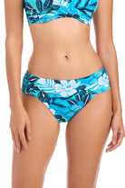 Bleu: Moody Blooms Sarong Hipster Bikini Bottom