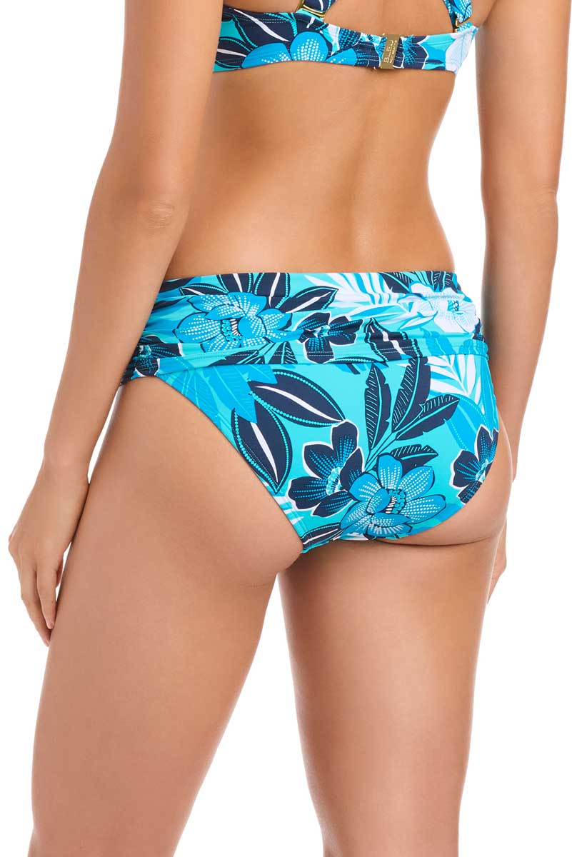 Bleu: Moody Blooms Sarong Hipster Bikini Bottom