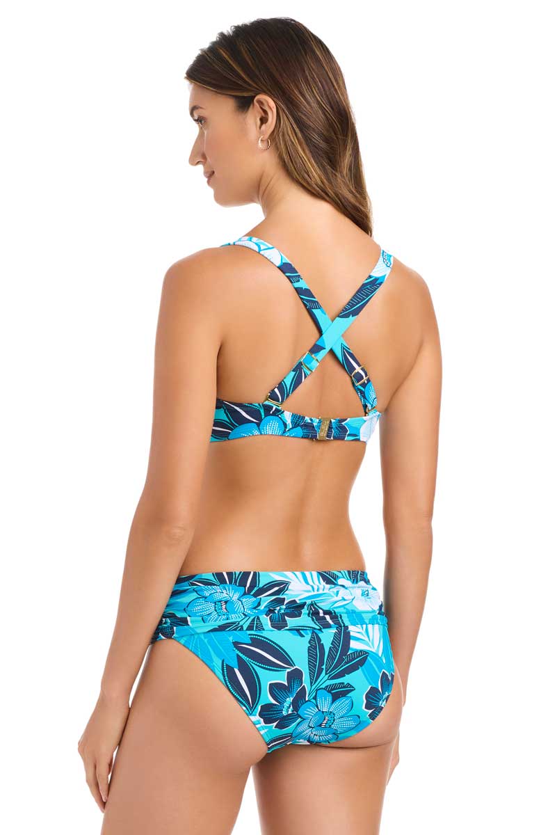 Bleu: Moody Blooms Underwire D-DD Cup Bikini Top