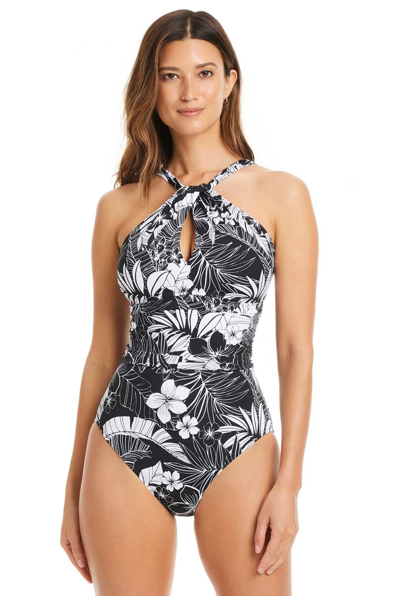 Bleu: One Piece Double Duty Keyhole Swimsuit