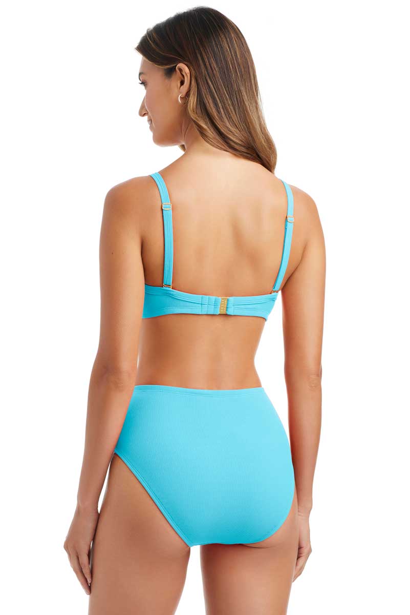 Bleu: Pique Ole Over The Shoulder Underwire Bra