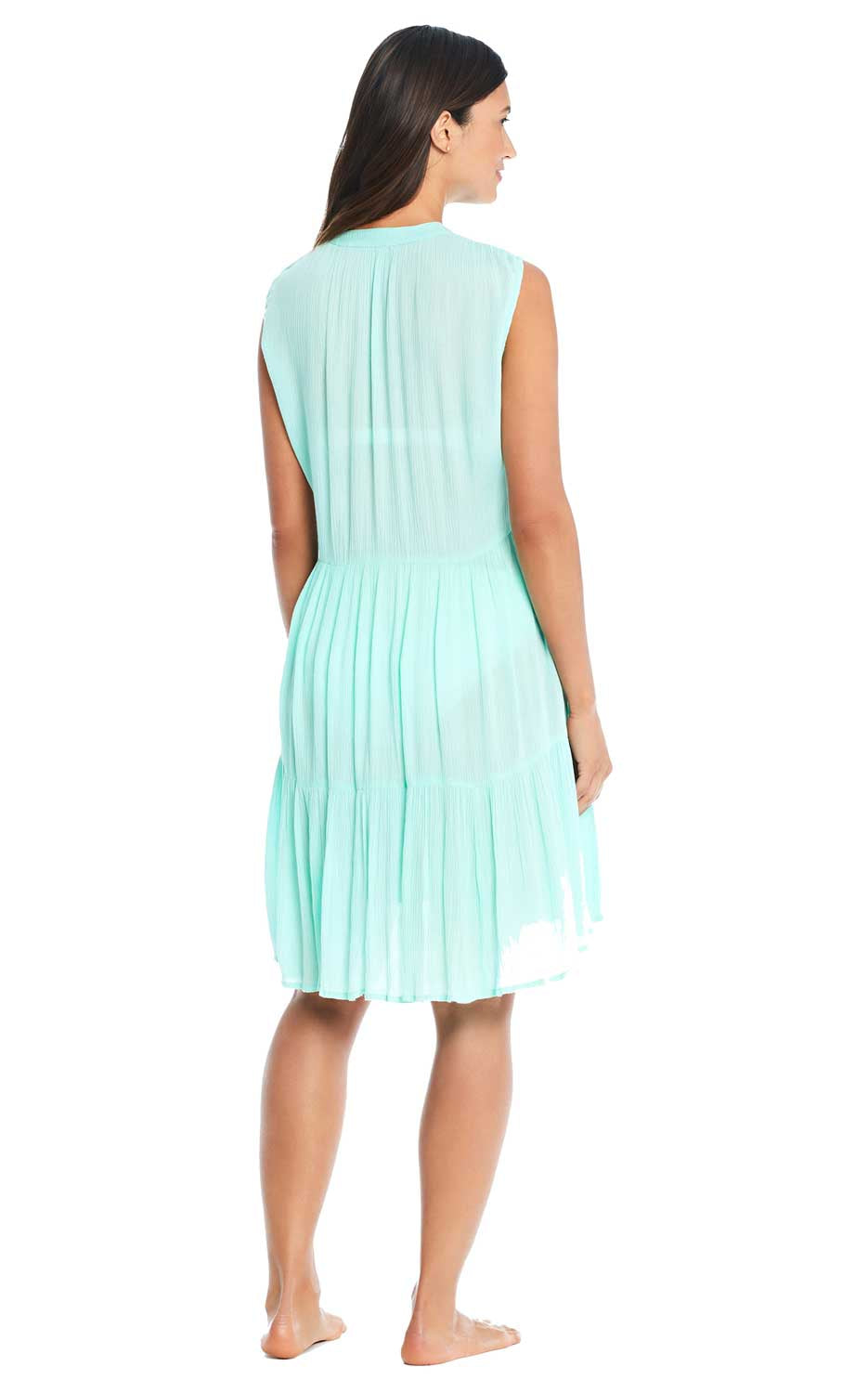 Bleu: Pool Party Solid Short Dress 