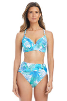 Bleu: Riviera Retreat Underwire D-DD Cup Bikini Top